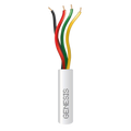 Bobina de 305 Metros (1000 Pies) / Alambre de Cobre / 4 x 22 AWG / Riser / Color Blanco / Para Aplicaciones de Alarmas de Intrusin / Sistemas de Automatizacin