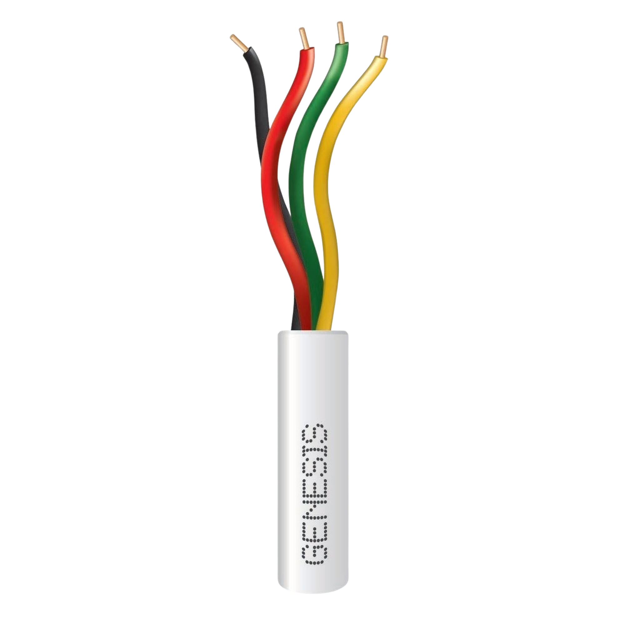 Bobina de 305 Metros (1000 Pies) / Alambre de Cobre / 4 x 22 AWG / Riser / Color Blanco / Para Aplicaciones de Alarmas de Intrusin / Sistemas de Automatizacin