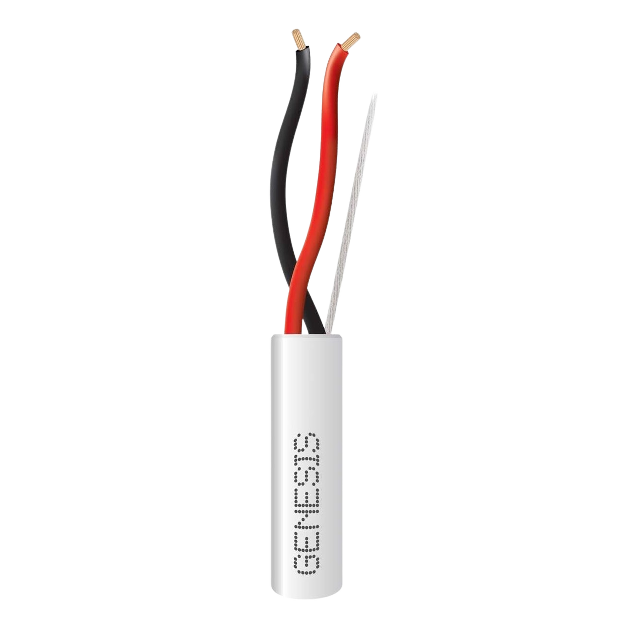 Bobina de 152 Metros (500 Pies) de Cable / 2 x 18 AWG / Riser / Color Blanco / Para Aplicaciones en Alarmas de Intrusin, Control de Acceso, Automatizacin, Interfonos, TV Porteros, Audio y Voceo