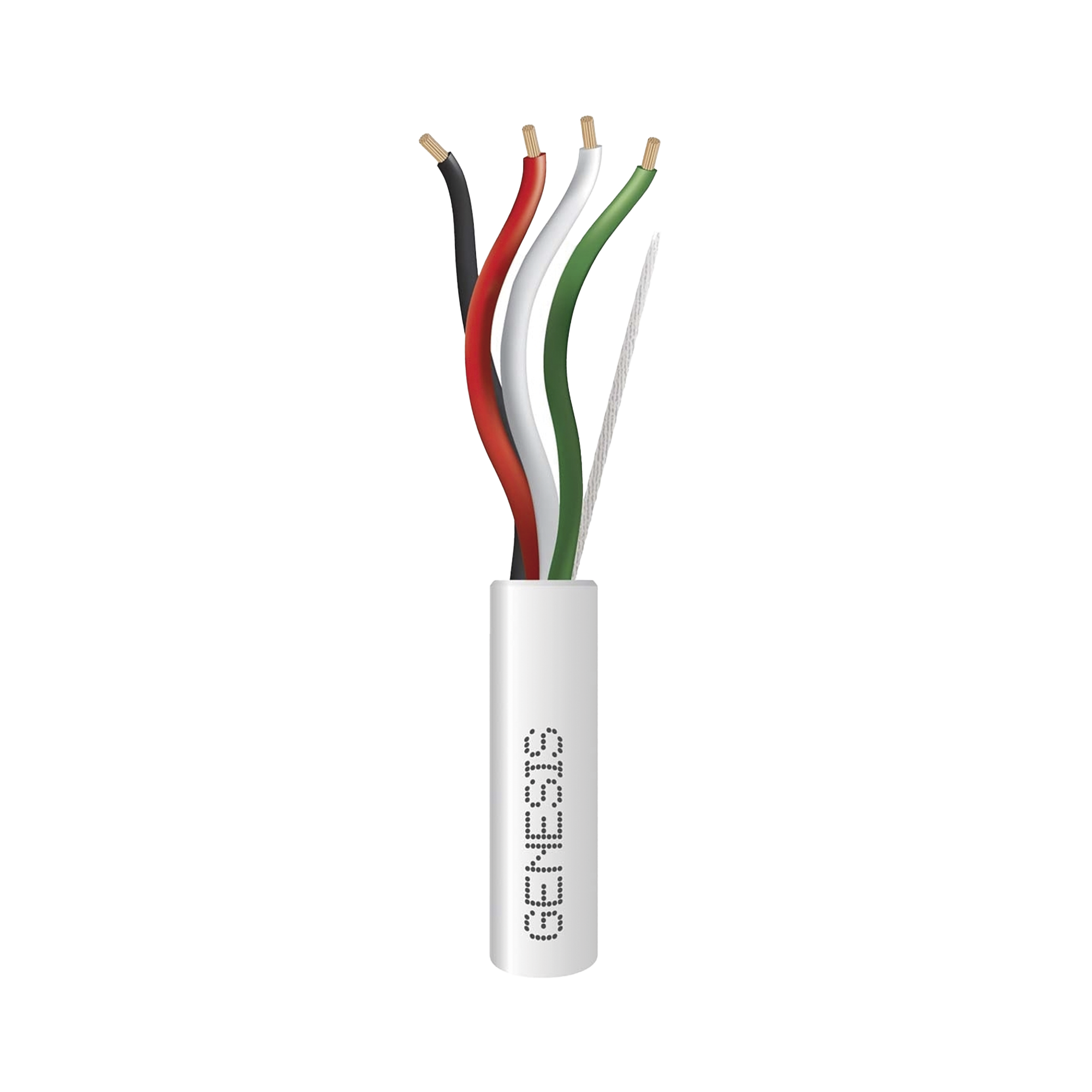 Bobina de 305 Metros (1000 Pies) / Cable de Cobre / 4 x 18 AWG / Riser / Color Blanco / Para Aplicaciones de Alarmas de Intrusin/Control de Acceso/ Automatizacin / Interfonos y Tv Porteros