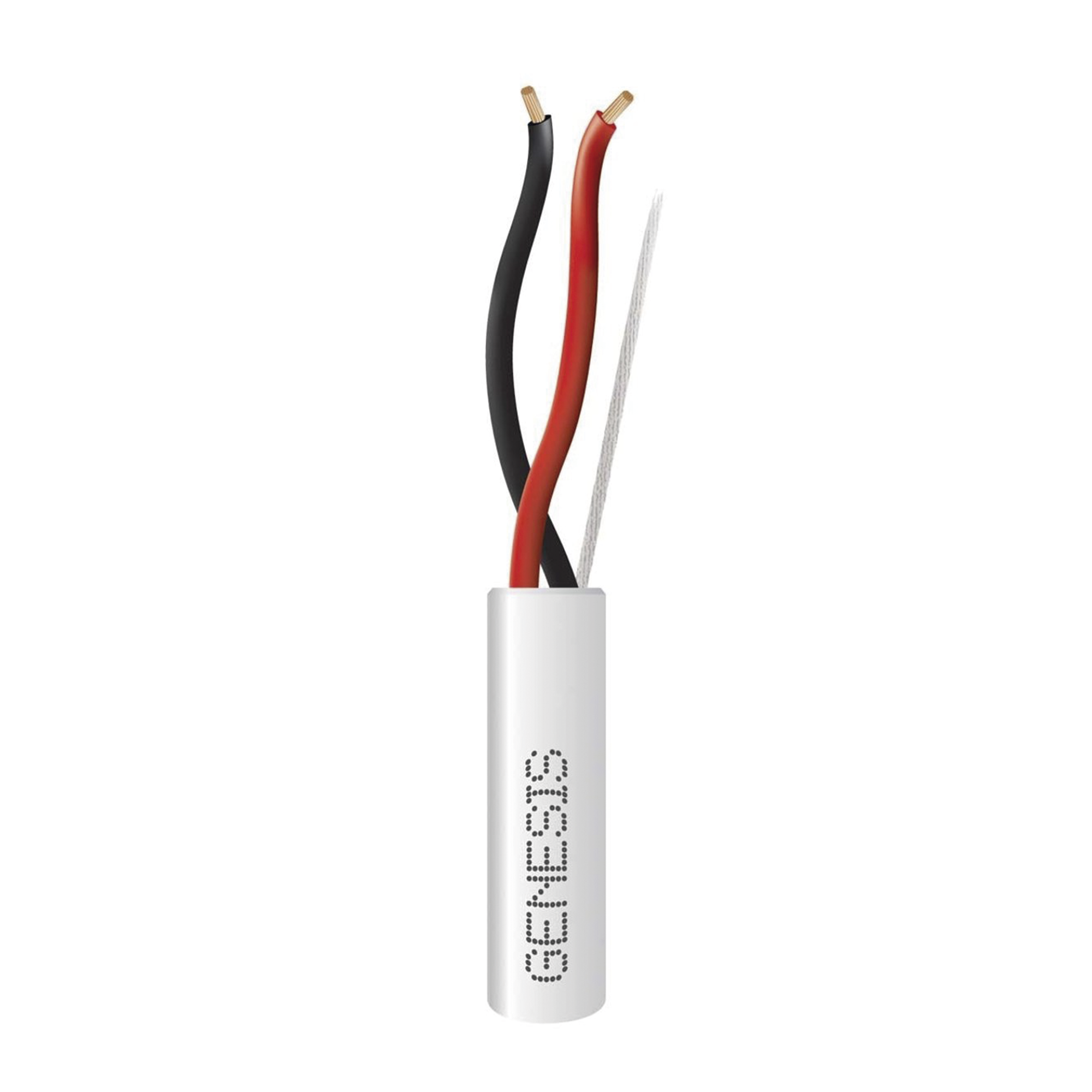 Bobina de 305 Metros (1000 Pies) de Cable / 2 x 16 AWG / Riser / Tipo CMR-CL3R / Color Blanco / Para Aplicaciones de Alarmas de Intrusin, Control de Acceso, Automatizacin, Interfonos y TV Porteros
