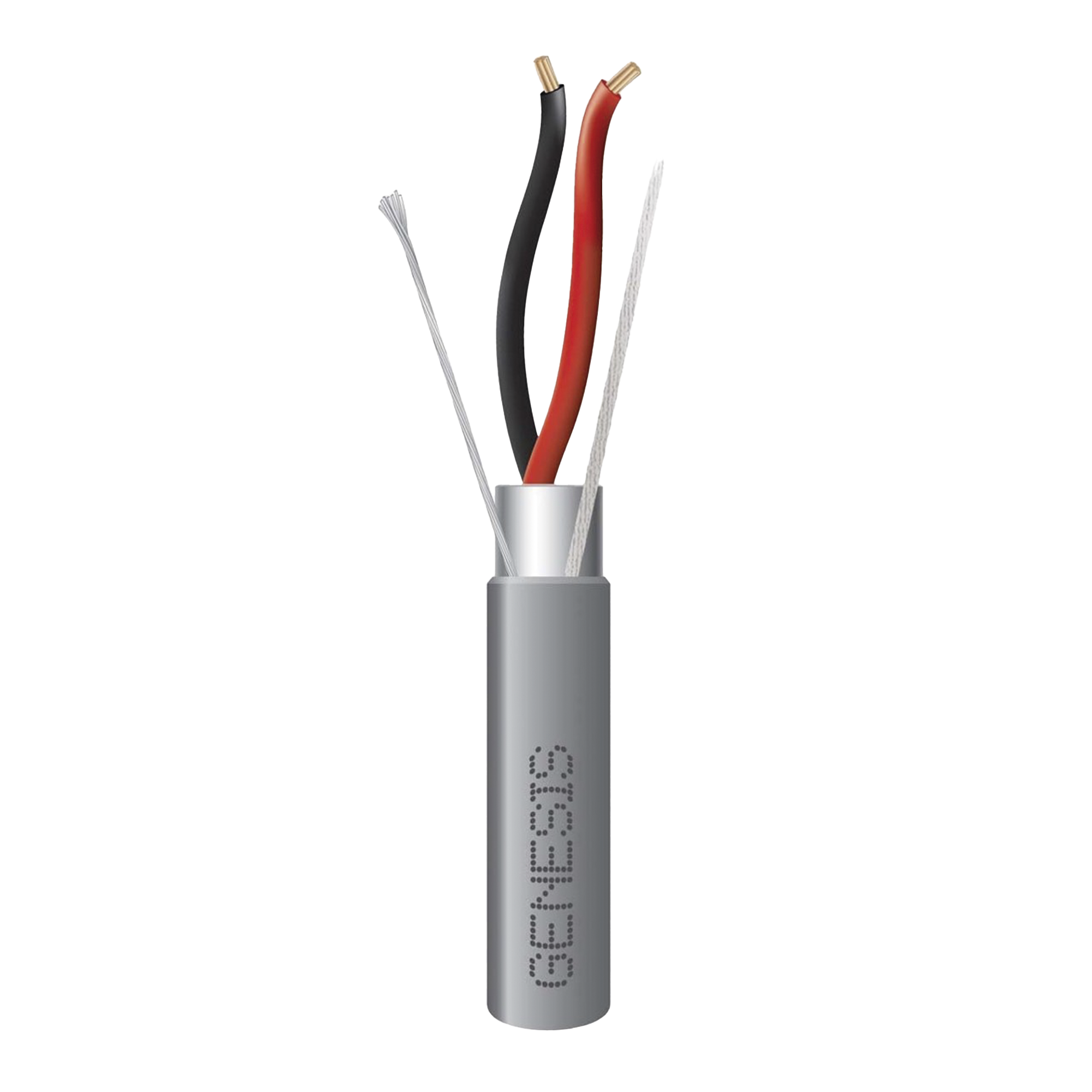 Bobina de 305 Metros (1000 Pies) / Cable 2 x 18 AWG / Color Gris / Blindado / Riser / Aplicaciones de Audio Control de Acceso y Automatizacin