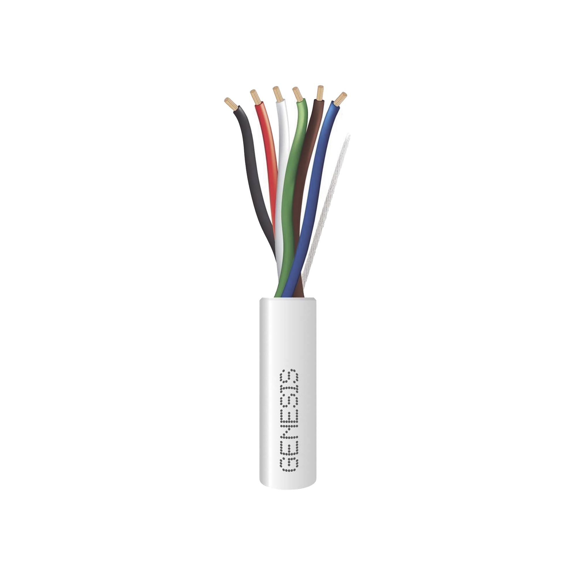 Carrete de 305 Metros (1000 Pies) / Cable de Cobre / 6 x 18 AWG / Plenum / Para Interior / Color Blanco / Para Aplicaciones de Alarmas de Intrusin/Control de Acceso/ Automatizacin / Interfonos y Tv Porteros