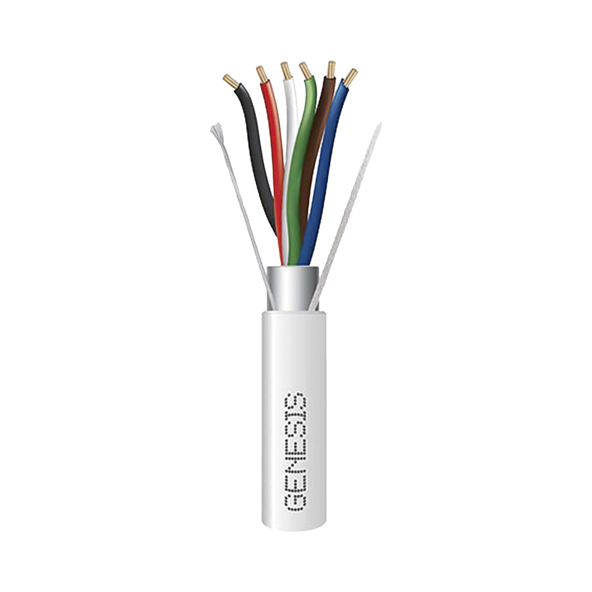 Carrete de 305 Metros (1000 Pies) / Cable de Cobre / 6 x 18 AWG / Plenum / Color Blanco / Blindado / Para Aplicaciones de Alarmas de Intrusin / Control de Acceso / Automatizacin / Interfonos y Tv Porteros