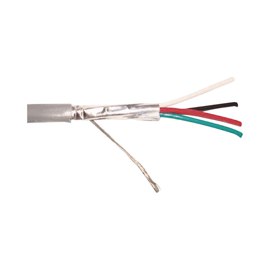 Cable 4 x 16 AWG / Blindado / 305 Metros (1000 Pies) / Riser / UL / Color Gris / Hecho En Mxico
