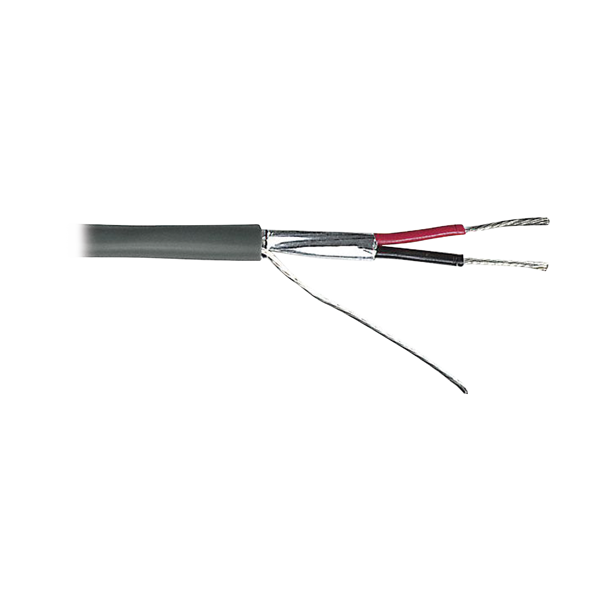 Cable 2 x 18 AWG / Blindado / 305 Metros (1000 Pies) / Riser / UL / Color Gris / Hecho en Mxico