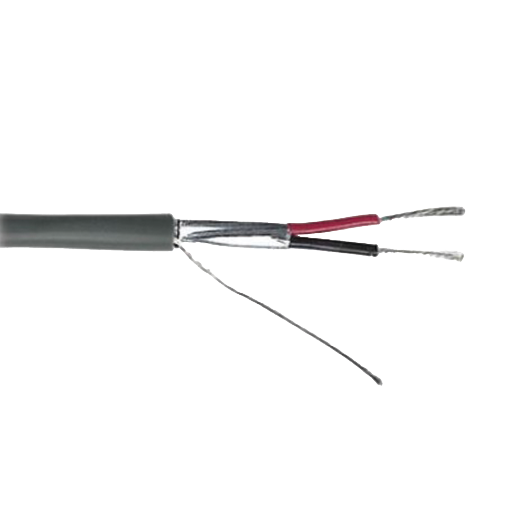 Cable Calibre 22 / 2 Conductores / Blindado / 305 Metros (1000 Pies) / Riser / UL / Color Gris / Hecho en Mxico