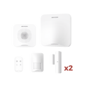 (AX HOME) KIT de Alarma AX HOME / Incluye: 1 Hub con batería de respaldo / 1 Llavero / 1 PIR / 2 Contactos Magnéticos / 1 Sirena / Wi-Fi / Compatible con Hik-Connect P2P y Hik-Partner PRO