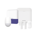 (AX PRO) KIT de Alarma AX PRO con GSM (3G/4G) / Incluye: 1 Hub con bateria de respaldo / 1 Sensores PIR / 2 Contactos Magnéticos / 1 Control Remoto / 1 Sirena Inalambrica Exterior / WiFi / Compatible con Hik-Connect P2P