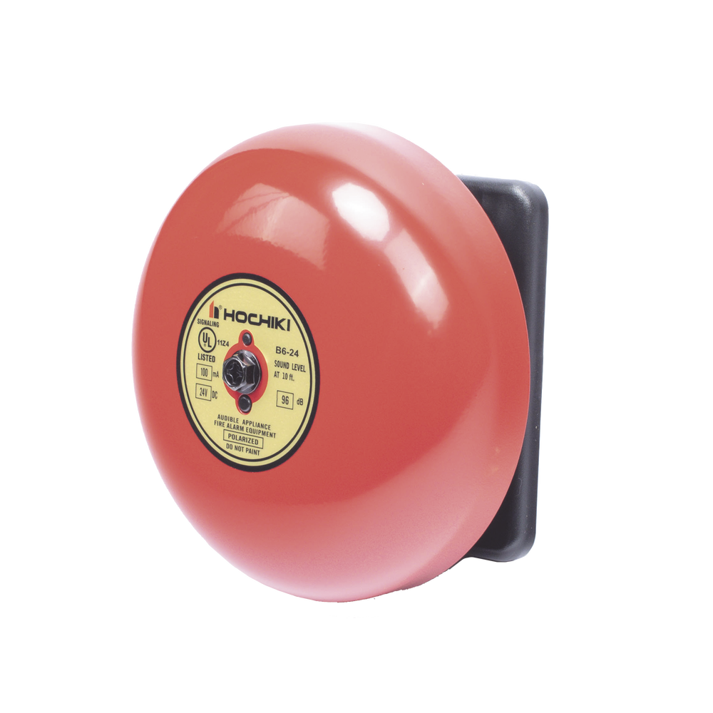 Campana De Alarma De Incendio, 6 pulgadas, 24 VCD, Listado UL (0500-07170)