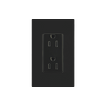 Tomacorriente, receptaculo convencional 120V, 15A, color negro.