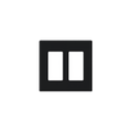 Placa de pared 2 espacio, para atenuador (dimmer), switch ó control remoto PICO inalámbrico.