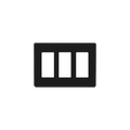 Tapa Color Blanco Negro para interruptor o dimmer Lutron, 3 gang, limpio y moderno