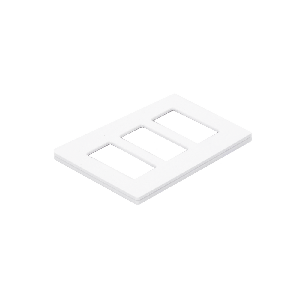 Tapa Color Blanco para interruptor o dimmer Lutron, 3 gang, limpio y moderno