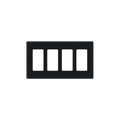 Placa de pared 4 espacio, para atenuador (dimmer), switch ó control remoto PICO inalámbrico.
