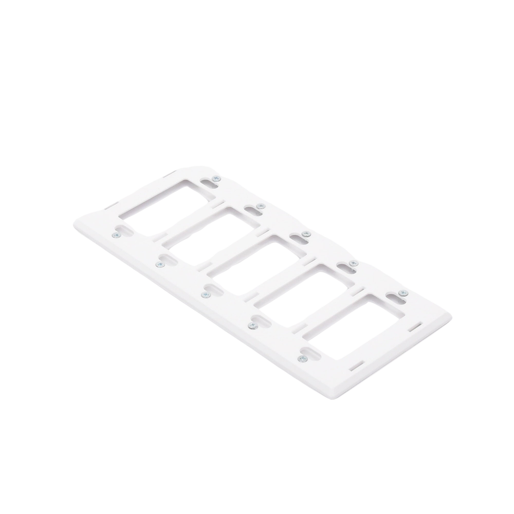 Placa de pared 5 espacios, para atenuador (dimmer), switch ó control remoto PICO inalámbrico