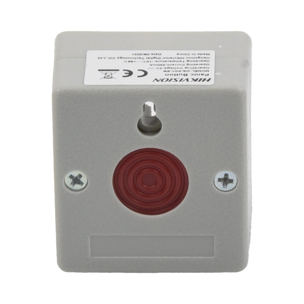 Botón de Pánico Cableado / Compatible con Cualquier Panel de Alarma / LLave de Seguridad / NA/NC / Material Retardante al Fuego (ABS)