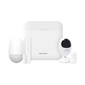 (AX PRO) KIT de Alarma AX PRO con GSM (3G/4G) / Incluye: 1 Hub con bateria de respaldo / 1 Sensor PIR / 1 Contacto Magnético / 1 Control Remoto / 1 Cámara IP / Wi-Fi / Compatible con Hik-Connect P2P / DS-2CV2U21FD-IW