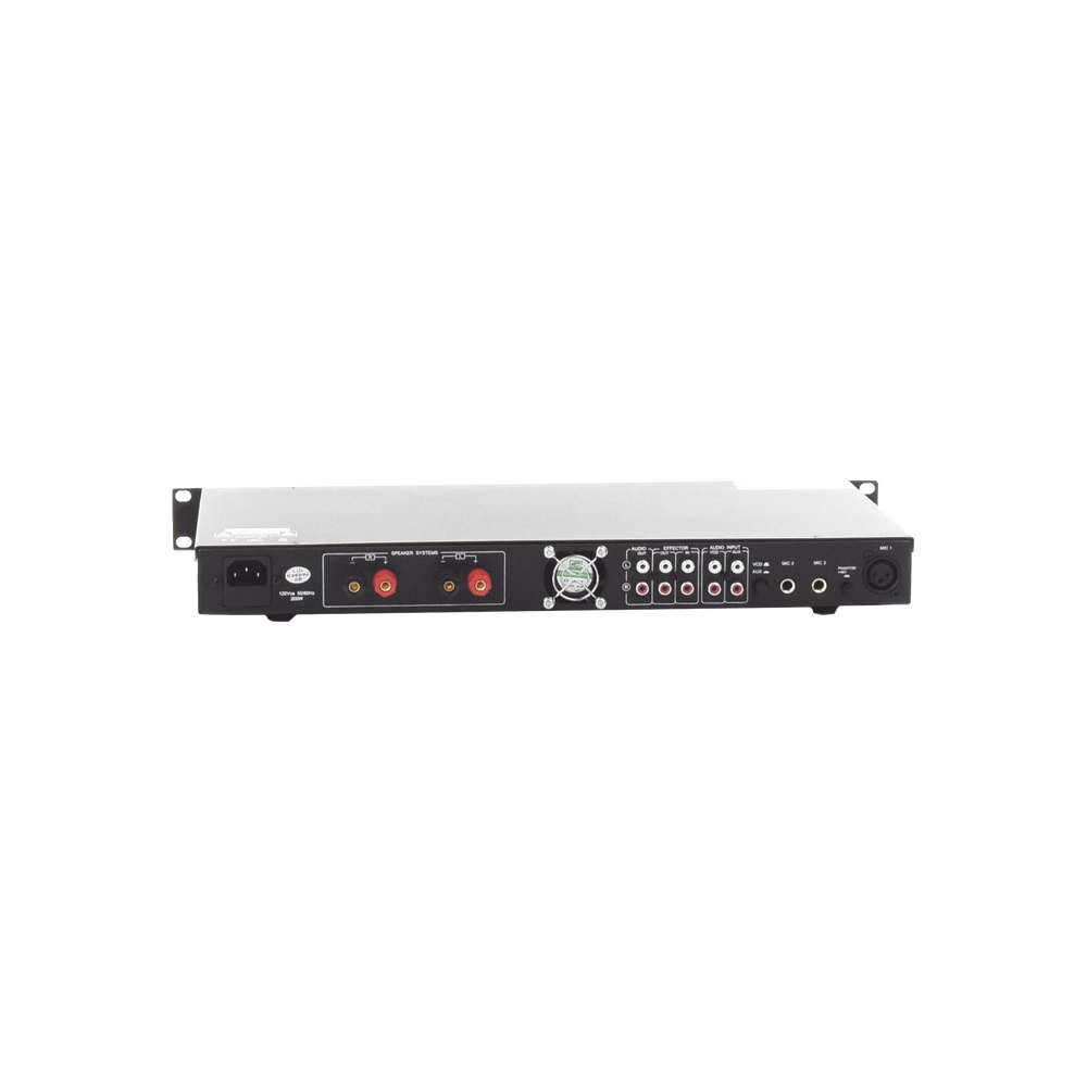 Amplificador de Audio | 2 x 60W | Baja Impedancia 4 - 8Ω | Reproductor Bluetooth, USB, SD | Efectos Integrados Delay, Echo, Repeat