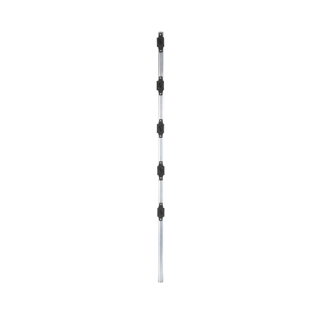 Poste de 1.2 m fabricado en tubo de acero galvanizado con 5 aisladores de paso