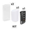KIT Básico Sensores Inalámbricos - Incluye 2 Contactos Magnéticos, 1 PIR y 1 Llavero - Compatibles con Paneles DSC 433 MHz