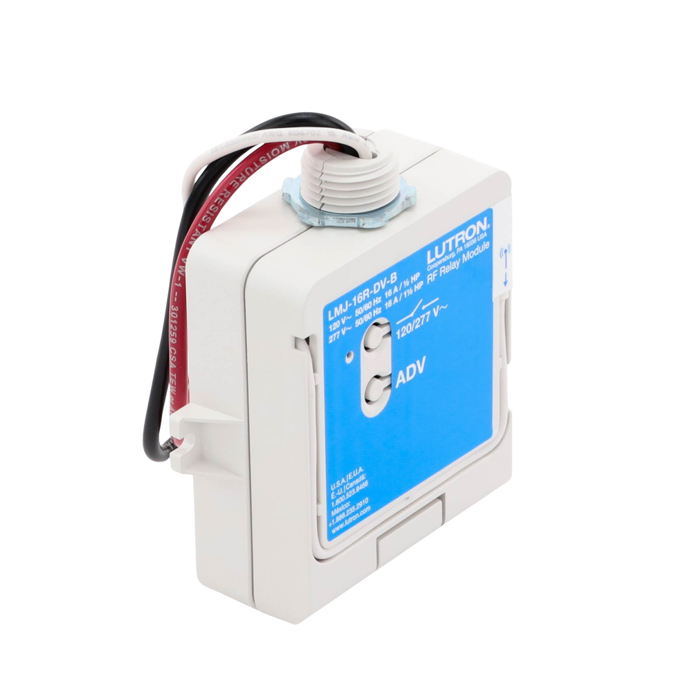 (RadioRA2) Relay control de iluminación, carga 16A, 120/277V, compatible con RadioRA2, RA2Select y RR3.