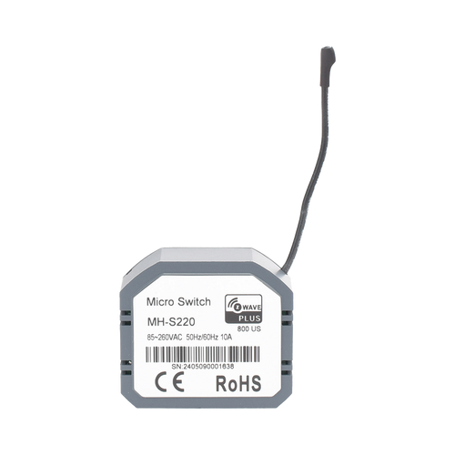 (ZWAVE) Micro modulo On/Off , para 1 circuito, doble control