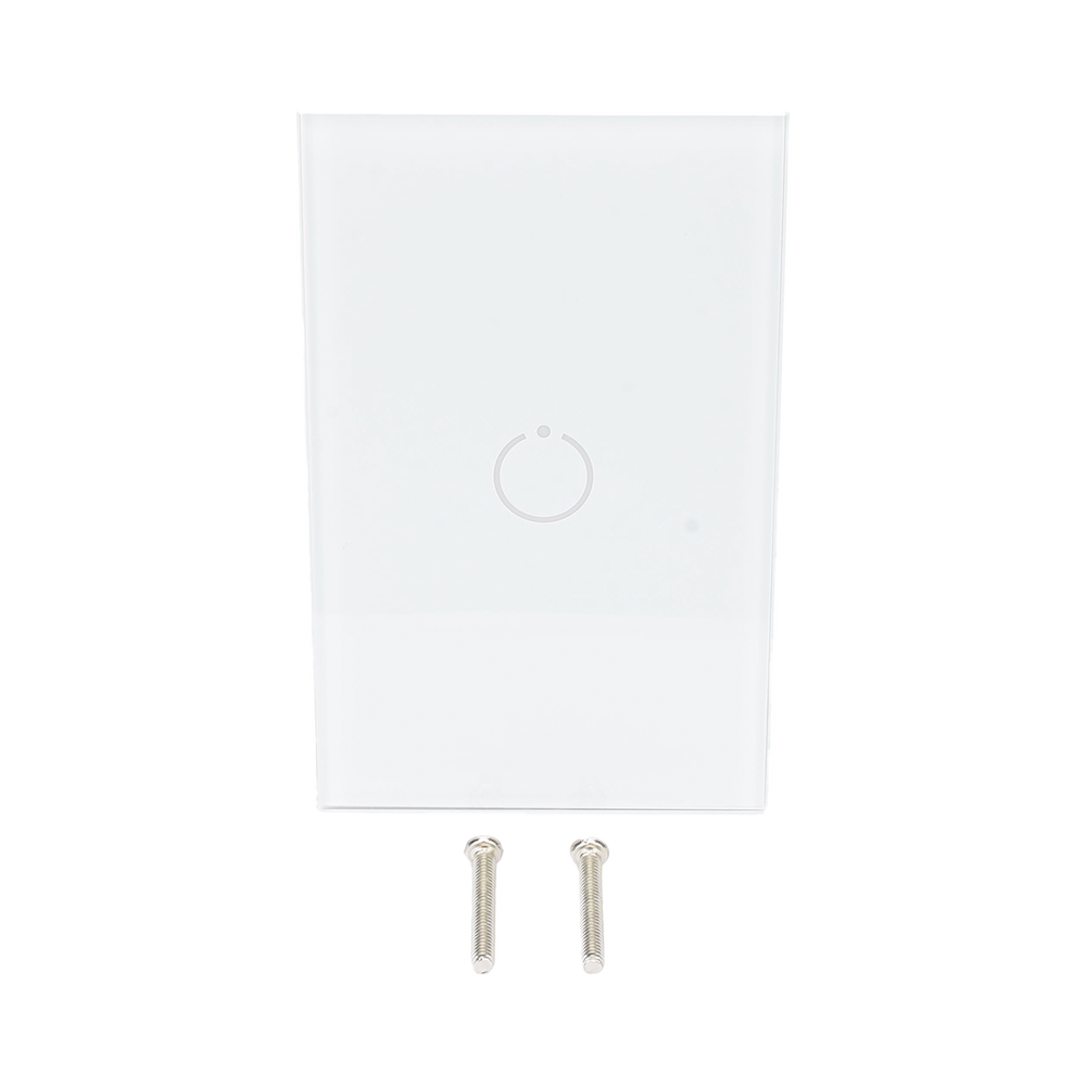 (ZWAVE) Interruptor On/Off panel táctil touch inalámbrico Zwave Plus 1 boton. Compatible con Hubitat HC8, Álula  M2M, otro