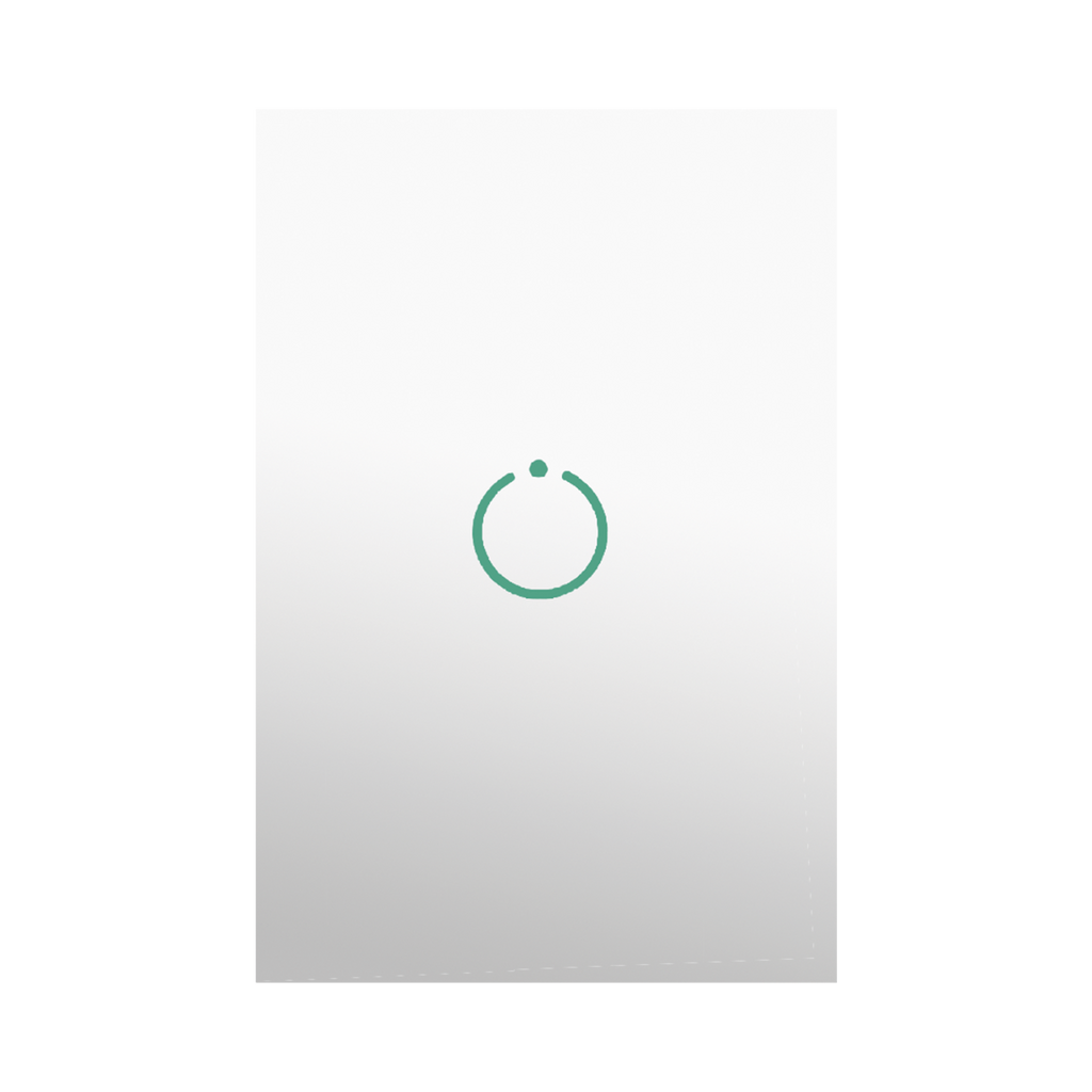 (ZWAVE) Interruptor On/Off panel táctil touch inalámbrico Zwave Plus 1 boton. Compatible con Hubitat HC8, Álula  M2M, otro