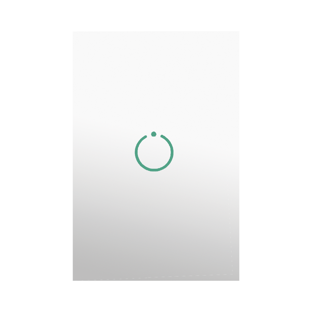 (ZWAVE) Interruptor On/Off panel táctil touch inalámbrico Zwave Plus 1 boton. No requiere cable neutro, Compatible con Hubitat HC8, Álula  M2M, otros