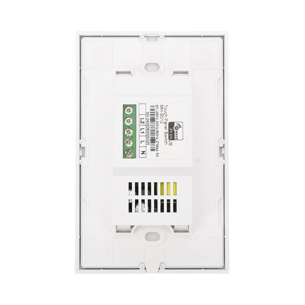 (ZWAVE) Interruptor On/Off panel táctil touch inalámbrico Zwave Plus 2 botones. Compatible con Hubitat HC8, Álula  M2M, otro