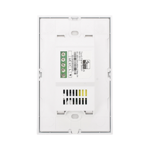 (ZWAVE) Interruptor On/Off panel táctil touch inalámbrico Zwave Plus 2 botones. Compatible con Hubitat HC8, Álula  M2M, otro