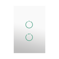 (ZWAVE) Interruptor On/Off panel táctil touch inalámbrico Zwave Plus 2 botones. Compatible con Hubitat HC8, Álula  M2M, otro
