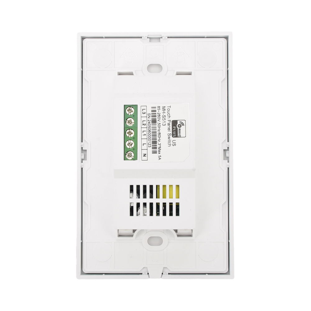 (ZWAVE) Interruptor On/Off panel táctil touch inalámbrico Zwave Plus 3 botones. Compatible con Hubitat HC8, Álula  M2M, otro