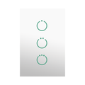 (ZWAVE) Interruptor On/Off panel táctil touch inalámbrico Zwave Plus 3 botones. Compatible con Hubitat HC8, Álula  M2M, otro