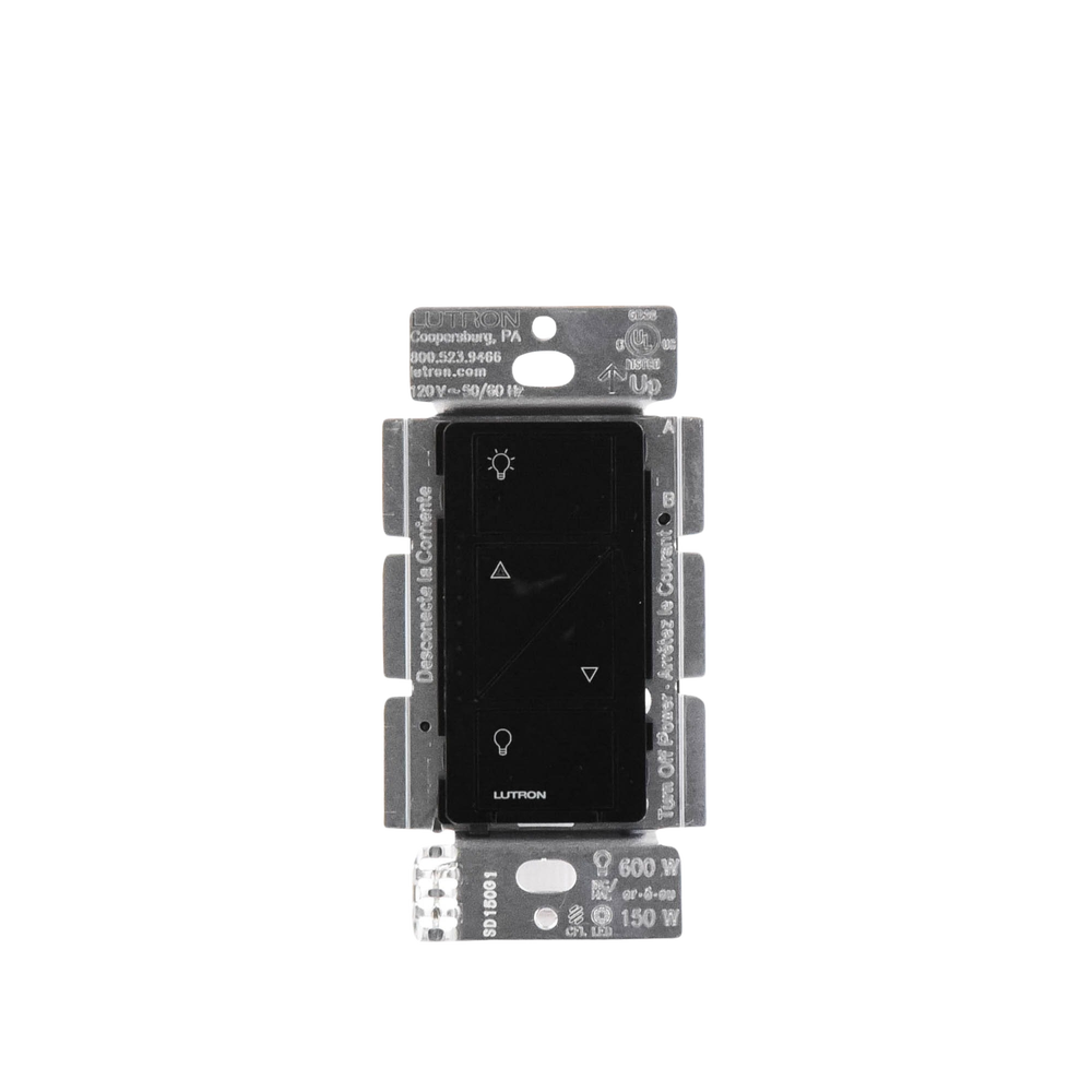 (Caseta Wireless) Atenuador de pared. Aumenta/Disminuye Intensidad de Iluminación. No requiere cable neutro. 150W LED / 600W INC/HAL