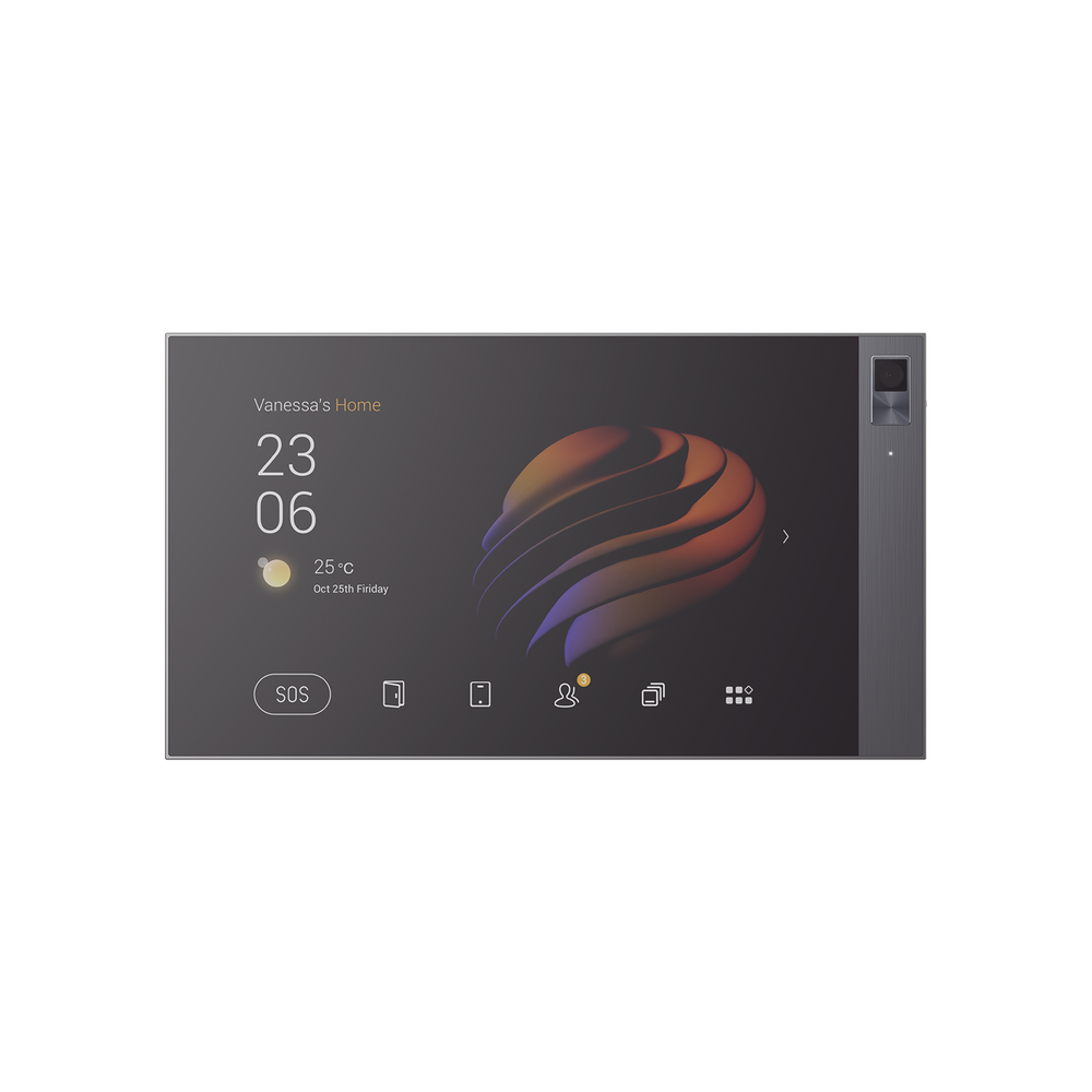 Pantalla táctil Hub controlador integrable con sistemas de automatización compatible con múltiples marcas. Conexión Wifi y Ethernet
