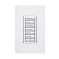 (RadioRA2) Teclado seetouch 6 botones, 2 botones subir/bajar, programe escenas diferentes en cada botón.