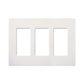 Tapa Color Blanco Snow para interruptor o dimmer Lutron, 3 gang, limpio y moderno