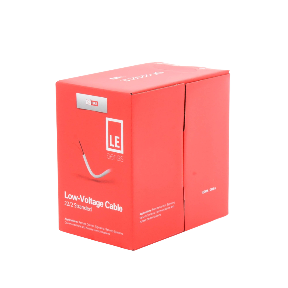 Bobina de 305 Metros (1000 Pies) de Cable / 2 x 22 AWG / Tipo CCA de Color Blanco / Aplicaciones en Alarmas de Intrusin/Control de Acceso/Automatizacin/ Interfonos y TV Porteros