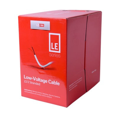 Bobina de 305 Metros (1000 Pies) de Cable / 2 x 22 AWG / Tipo CCA de Color Blanco / Aplicaciones en Alarmas de Intrusin/Control de Acceso/Automatizacin/ Interfonos y TV Porteros