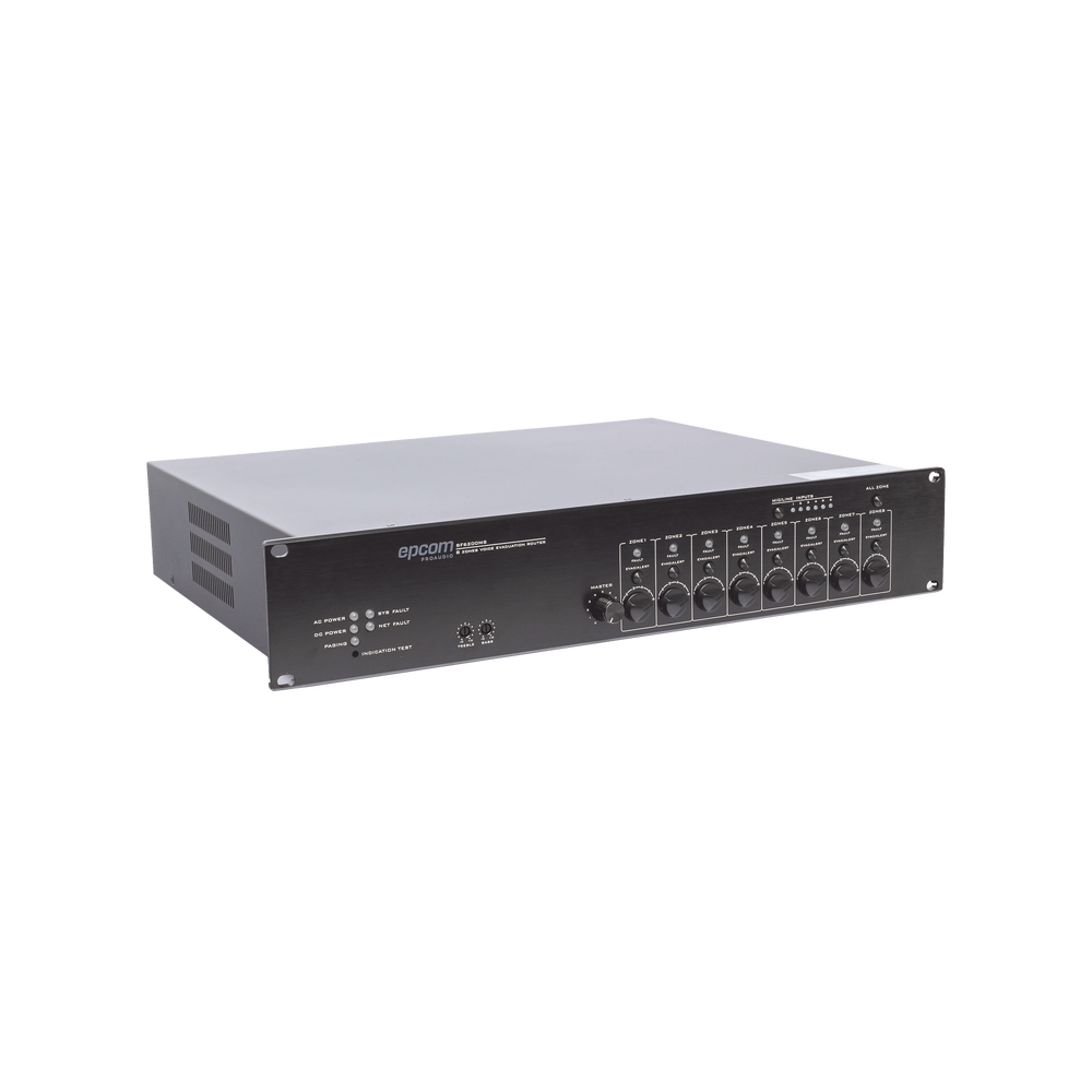 Controlador de Extensión de Evacuación de Voz | 8 Zonas | 500W | Soporta Máx. 19 SF6200MS en Cascada