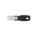 Aislador de paso o esquina con abrazadera incluida de 33-38mm para uso en tubería de malla ciclónica.