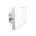 Interruptor On/Off panel táctil touch inalámbrico ZigBee Plus 3 botones. Compatible Control Akubela