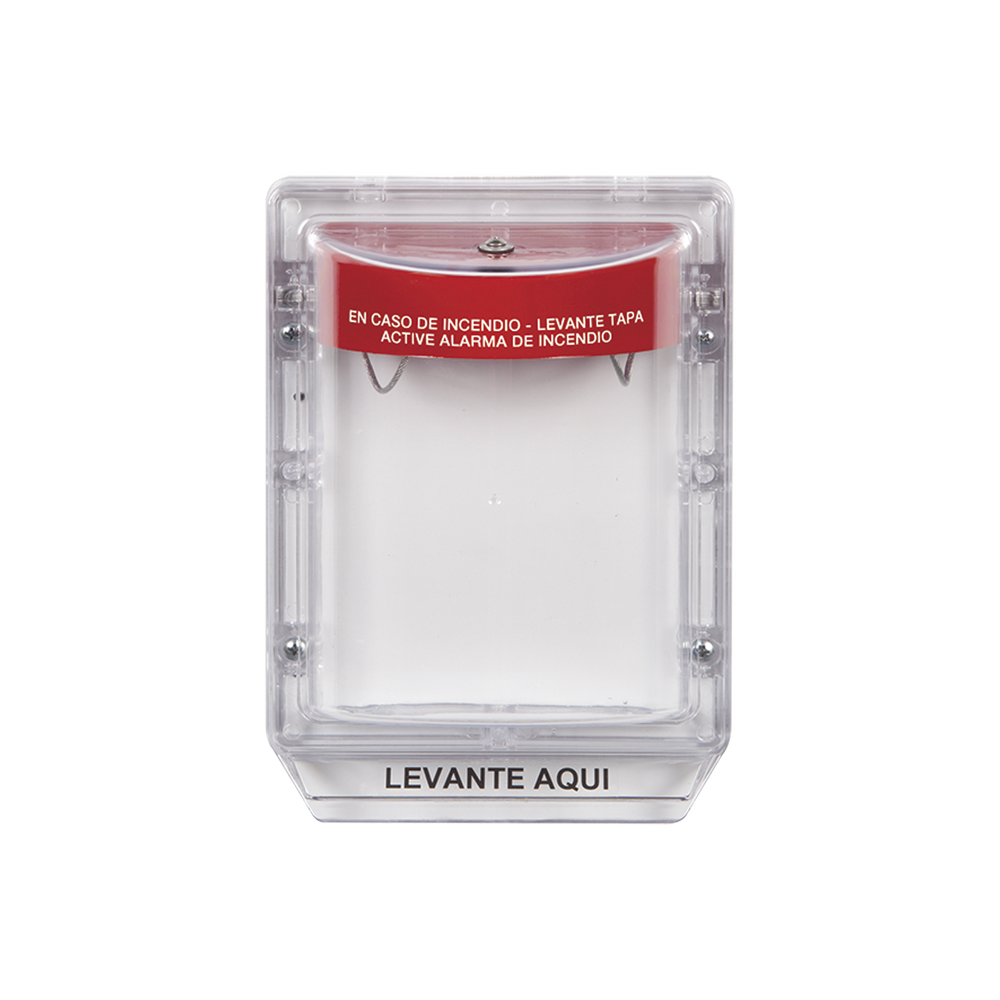 Cubierta Protectora Serie Stopper II® De Policarbonato, Con Bocina, Espaciador Transparente, Etiqueta en Español