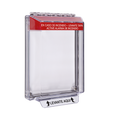 Cubierta Universal Transparente de Bajo Perfil y Texto de Incendio en Español