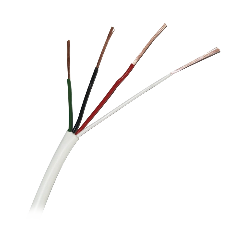 Bobina de 305 Metros (1000 Pies) / Cable de Cobre / 4 x 22 AWG / Tipo Alarmas UL / Para Interior / Color Blanco / Para Aplicaciones de Alarmas de Intrusin / Interfonos / TV Porteros / y Multi-Propsito / Hecho en Mxico