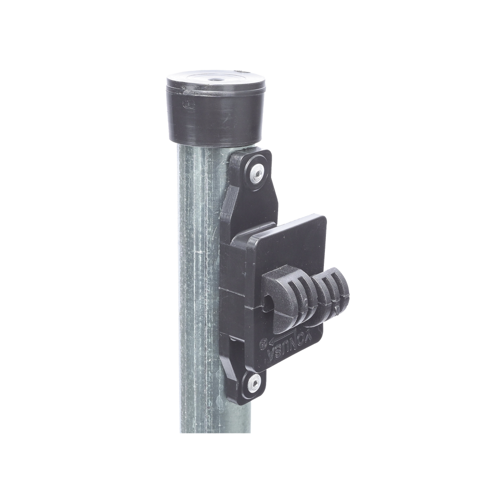 Poste con altura de 1m para cercos eléctricos/ Incluye base multiposicion fabricado 100% con acero galvanizado con 5 aisladores de paso