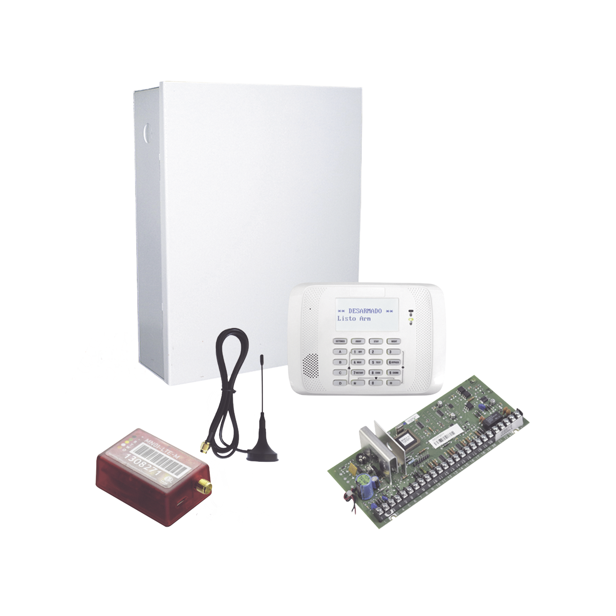 KIT de Panel de Alarma Hibrido/Teclado 6162RF Y Comunicador MN01LTEM - 2 años de servicio incluidos