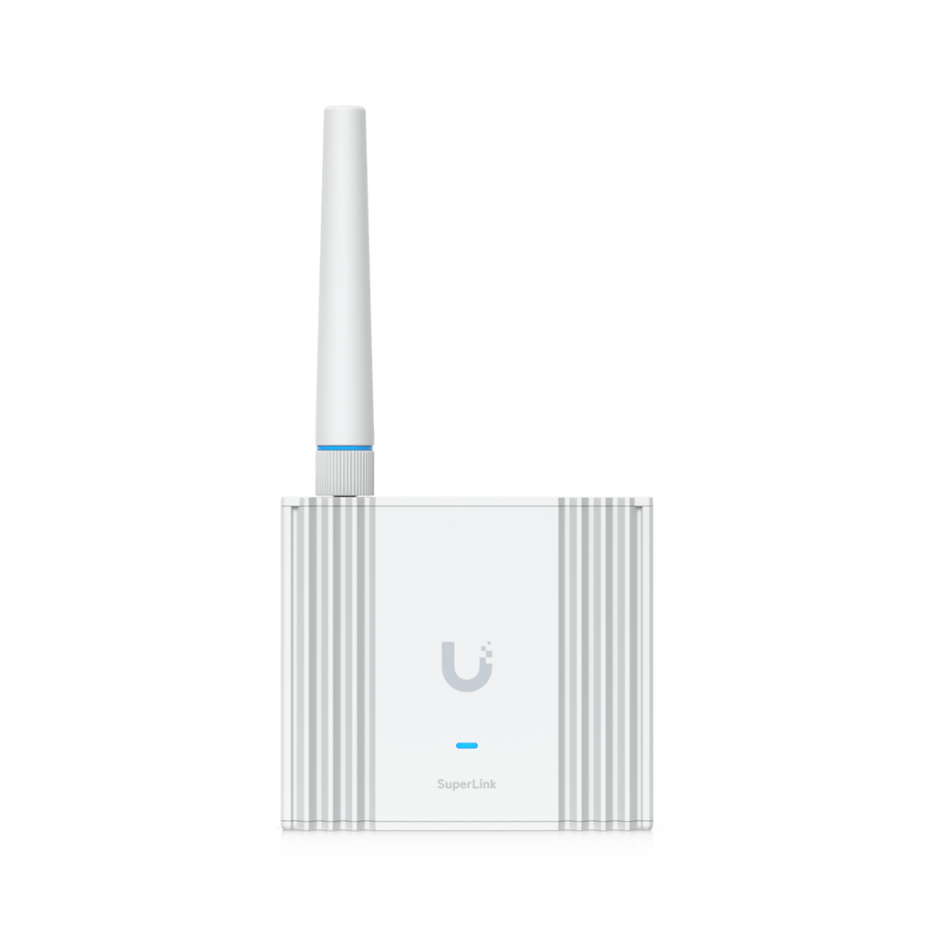 Gateway SuperLink Inalámbrico de Largo Alcance y Baja Latencia para Sensores UniFi Protect con Alcance de hasta 2 km, Alimentación PoE/USB-C y Montaje en Pared o Riel DIN